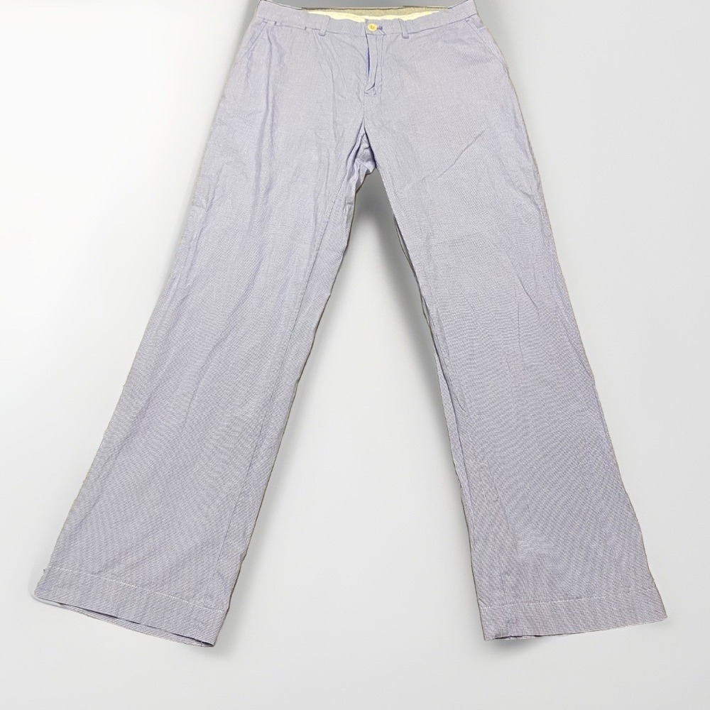 Polo Golf Ralph Lauren Pants Mens 34x32 Blue Mini Check Preppy Chino